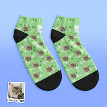 Custom Low Cut Ankle Face Socks Cat