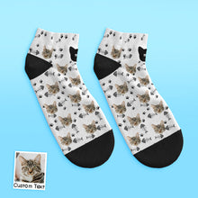 Custom Low Cut Ankle Face Socks Cat