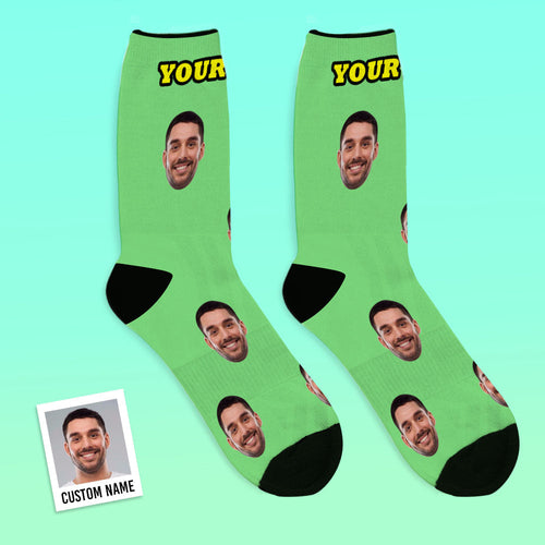 Custom Face Photo Unisex Socks - Gifts For Mom