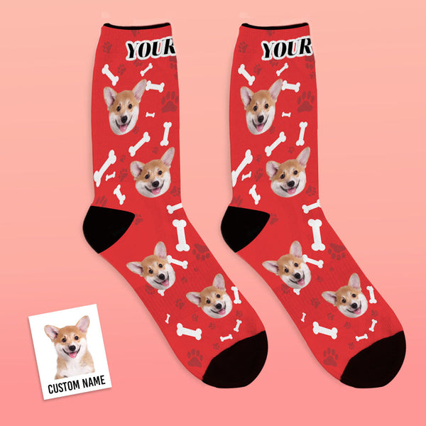 Custom Dog Photo Socks - Unisex