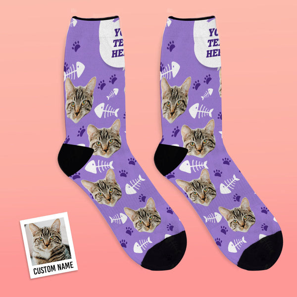 Custom Cat Photo Socks - Unisex