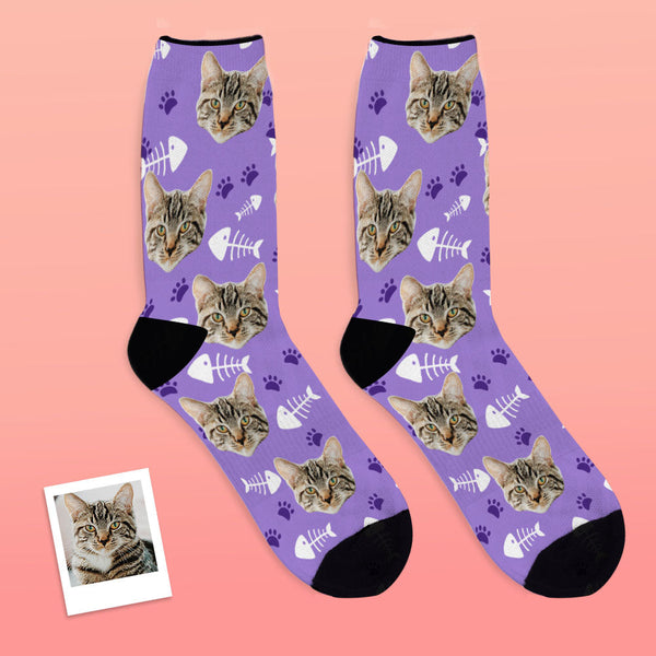 Custom Cat Photo Socks - Unisex