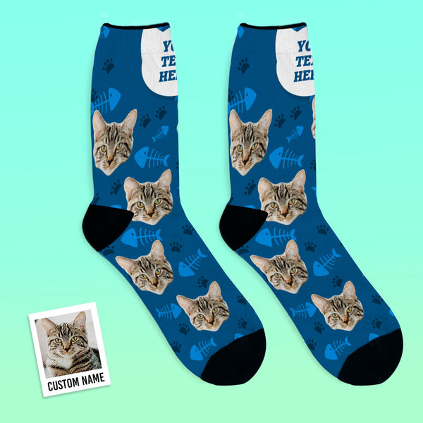 Custom Cat Photo Socks - Unisex