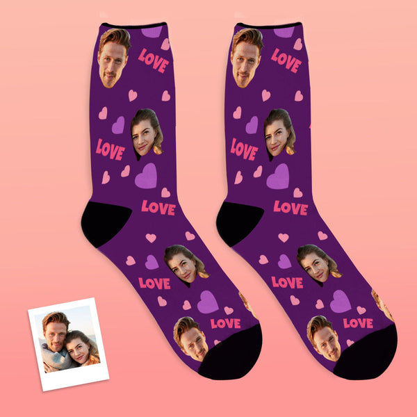 Custom Love And Face On Socks