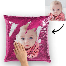 Custom Photo Magic Sequins Pillow Silver Color Sequin Cushion 15.75inch*15.75inch