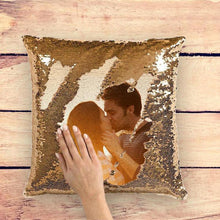 Custom Photo Magic Sequins Pillowcase Silver Color Sequin Cushion 15.75inch * 15.75inch