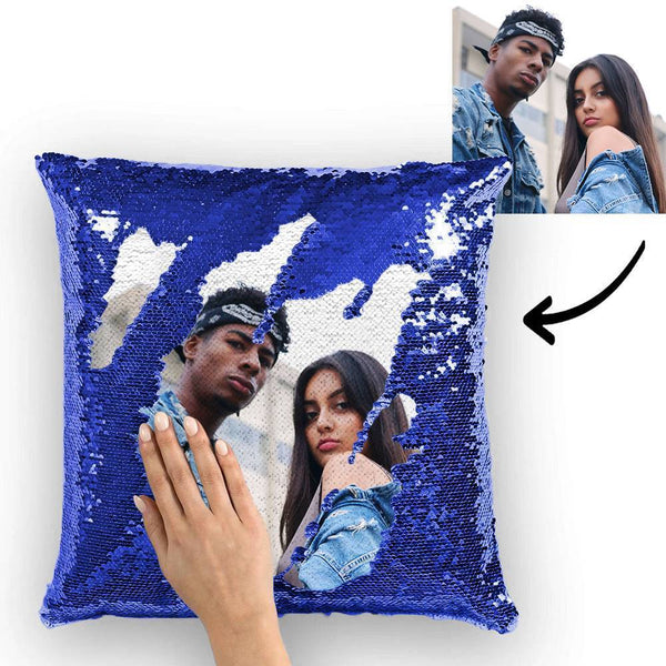 Custom Photo Magic Sequins Pillow Multicolor Sequin Cushion 15.75inch*15.75inch