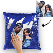 Custom Funny Woman Photo Reversible Magic Sequin Cushion Pillow 15.75inch*15.75inch