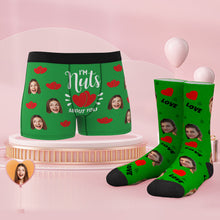 Custom Face Boxer Shorts And Socks Set