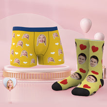 Custom Face Boxer Shorts And Socks Set