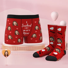 Custom Face Boxer Shorts And Socks Set