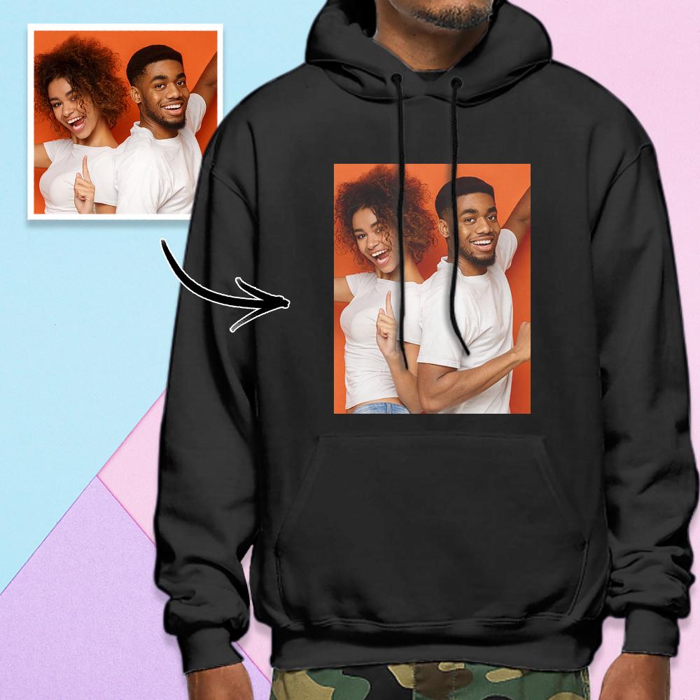 Custom Long Sleeve Photo Pullover Men's Hoodie Sweatshirt Sweet Lover