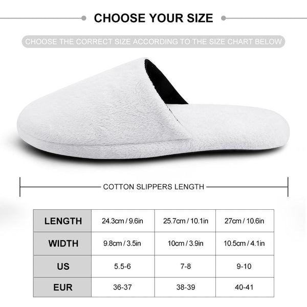 Custom Face And Text Women's and Men's Cotton Slippers Personalised Casual House Shoes Indoor Outdoor Bedroom Slippers Christmas Gift For Dog Lovers