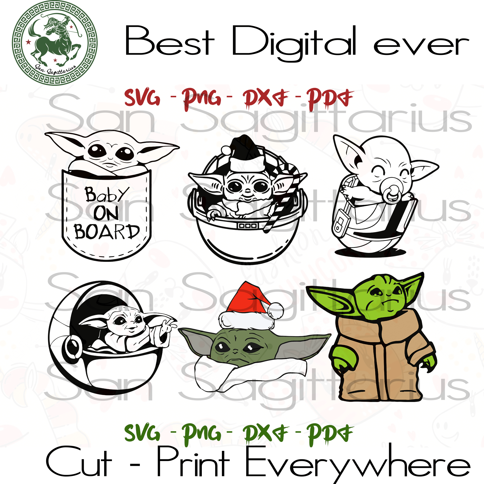 Download Baby Yoda Star Wars Svg Files For Silhouette Cricut Files Instant Down San Sagittarius PSD Mockup Templates