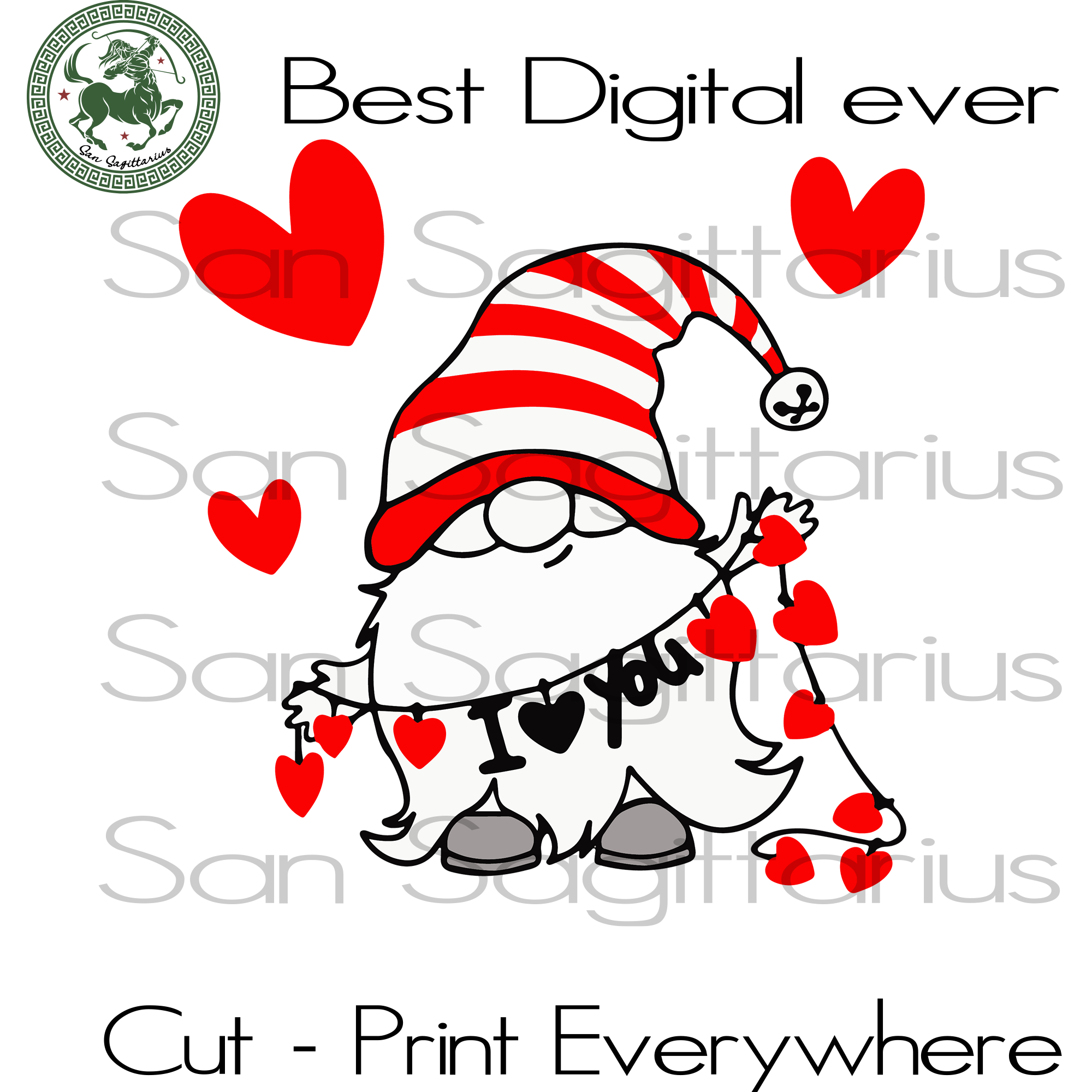 Download Gnome Valentines Day Svg Valentines Day Cut Files Gnome Valentine Si San Sagittarius PSD Mockup Templates