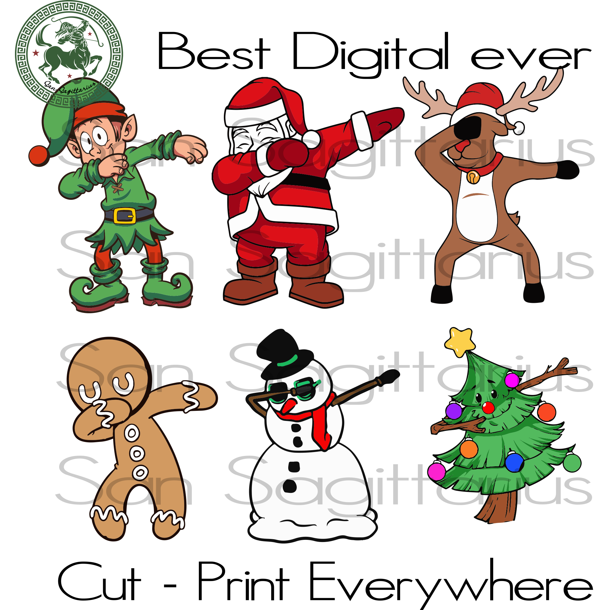 Download Dabbing Christmas Dabbing Santa Dabbing Snowman Christmas Dabbing X San Sagittarius Yellowimages Mockups