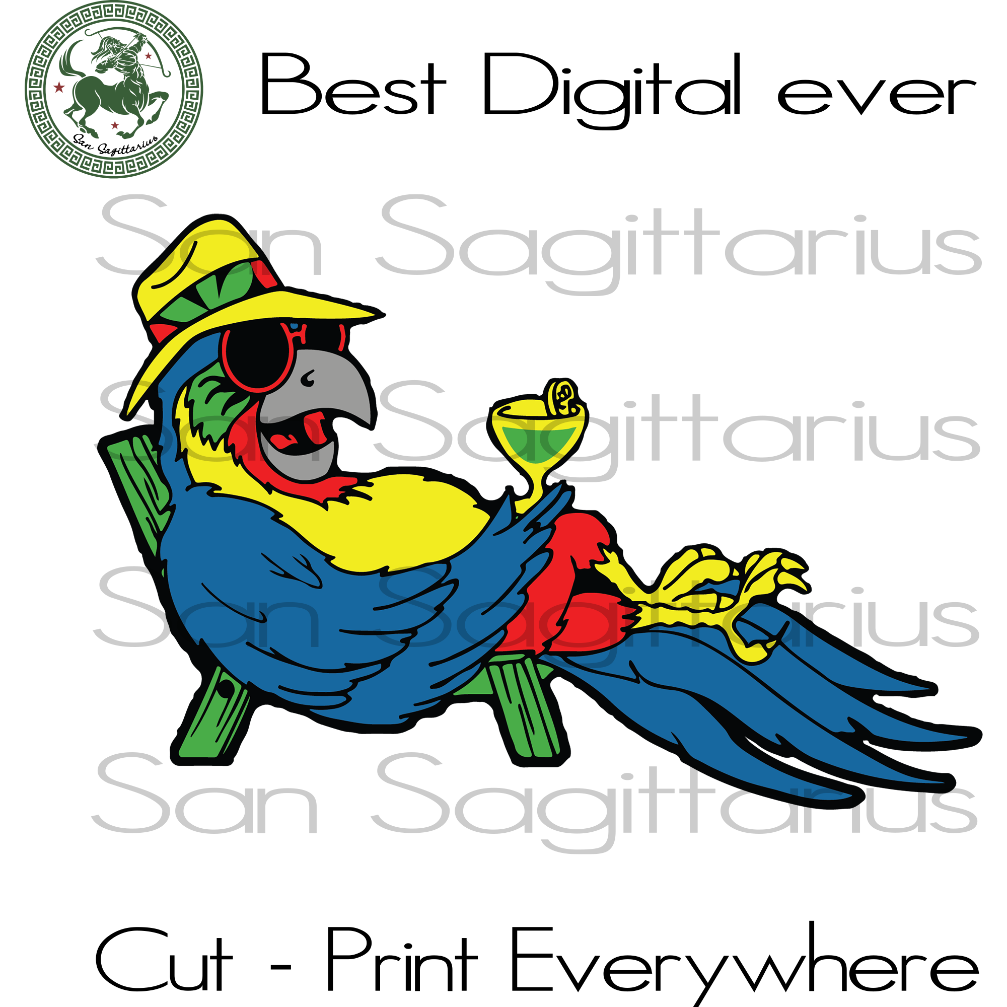 Parrot Vector Parrot Clipart Parrot Cut File Parrot Lover Bird Vec San Sagittarius