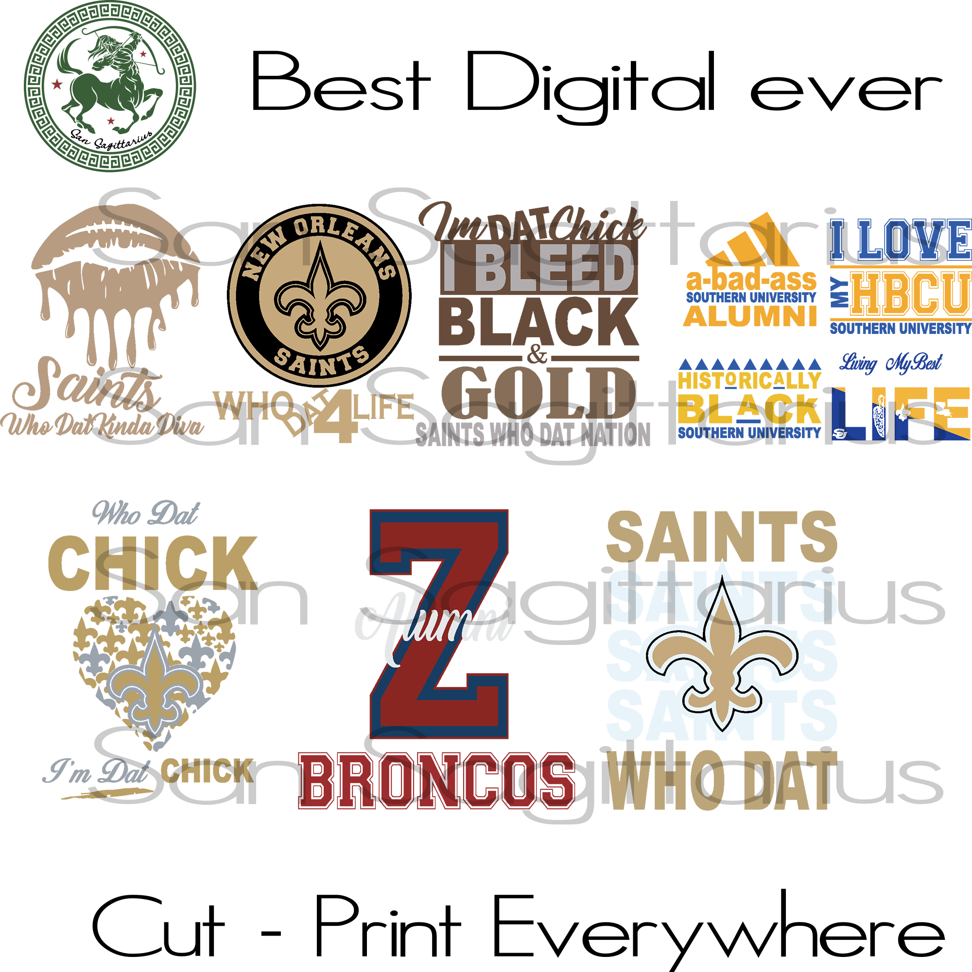 New Orleans Saints Logo Svg Nfl Saints Svg Saints Football Svg Files San Sagittarius