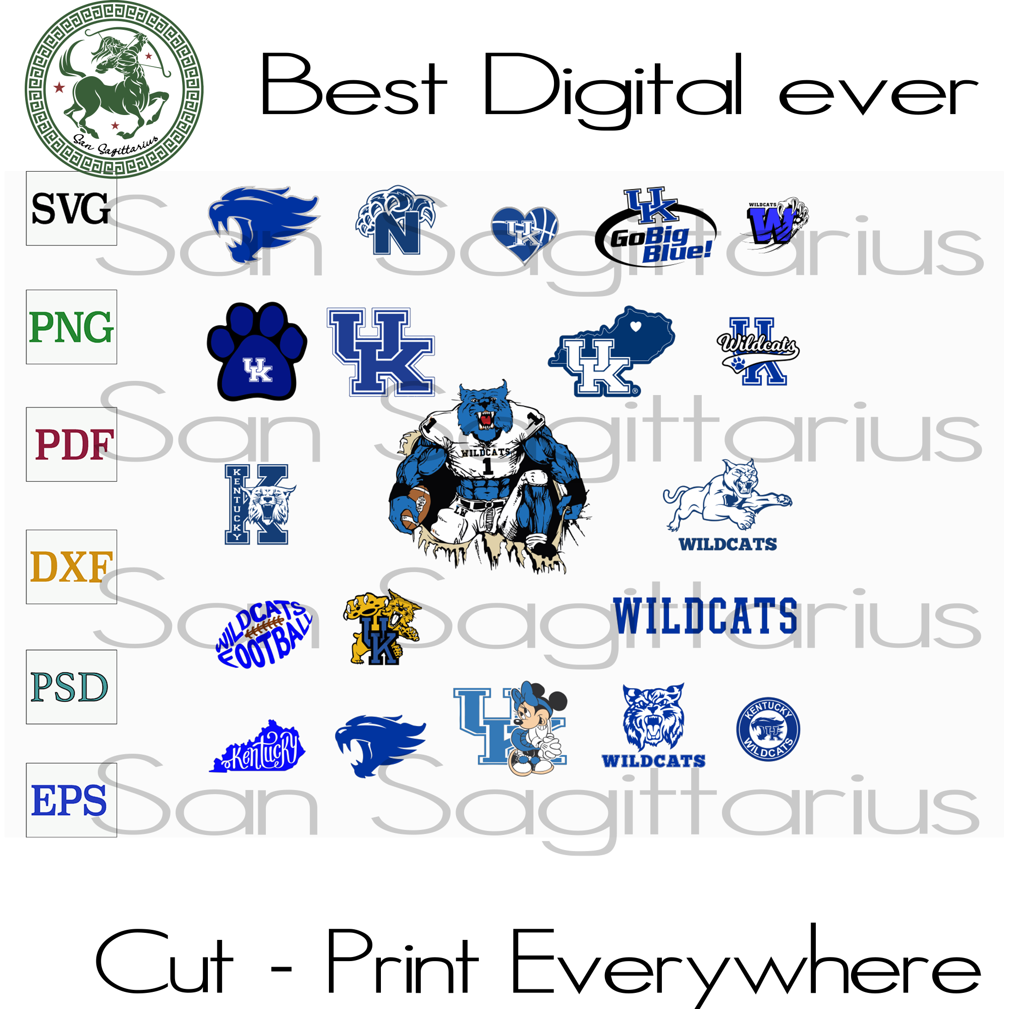 Download University Of Kentucky Bundle Kentucky Kentucky Wildcats University San Sagittarius PSD Mockup Templates