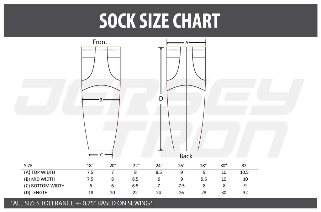 Socks Measurement Chart