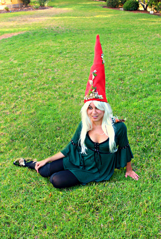 Crissy as Lawn Gnome in Dare to Wear Ophelia top in Envy