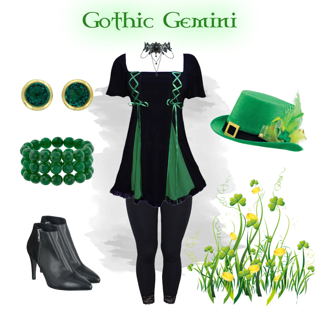 Dare to Wear Gemini Princess S/S Top Gothic Outfit Idea Collage