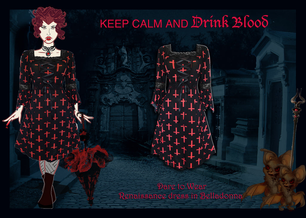 Vampire Costume using Dare to Wear Renaissance Dress in Belladonna