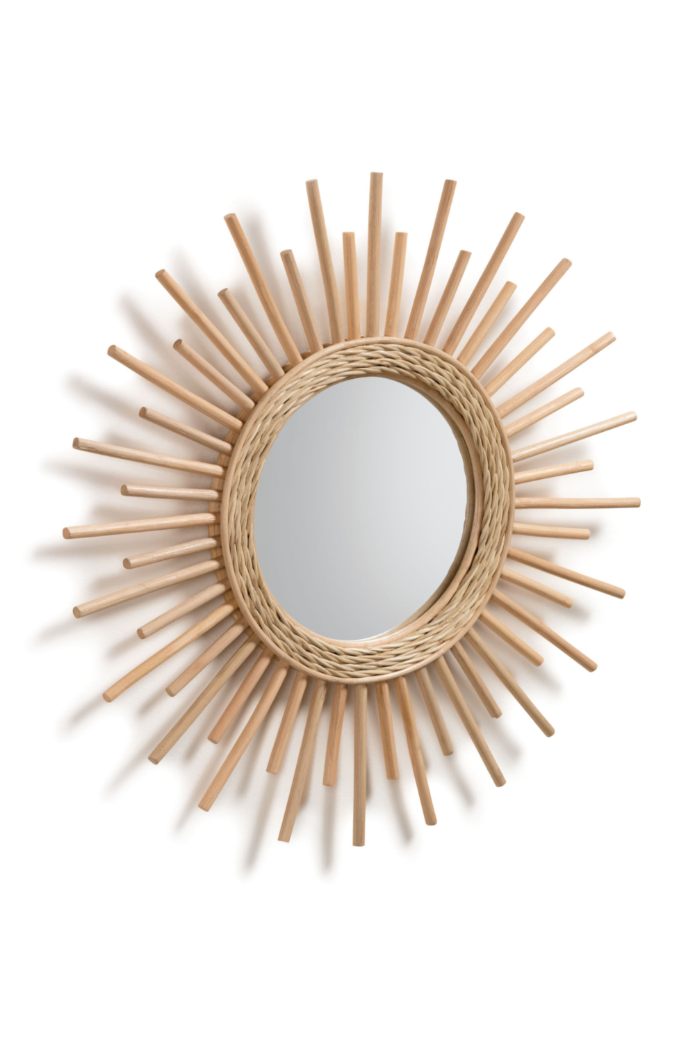 Nacarado estar Favor Espejo de sol de ratán natural | La Forma | Muebles de madera