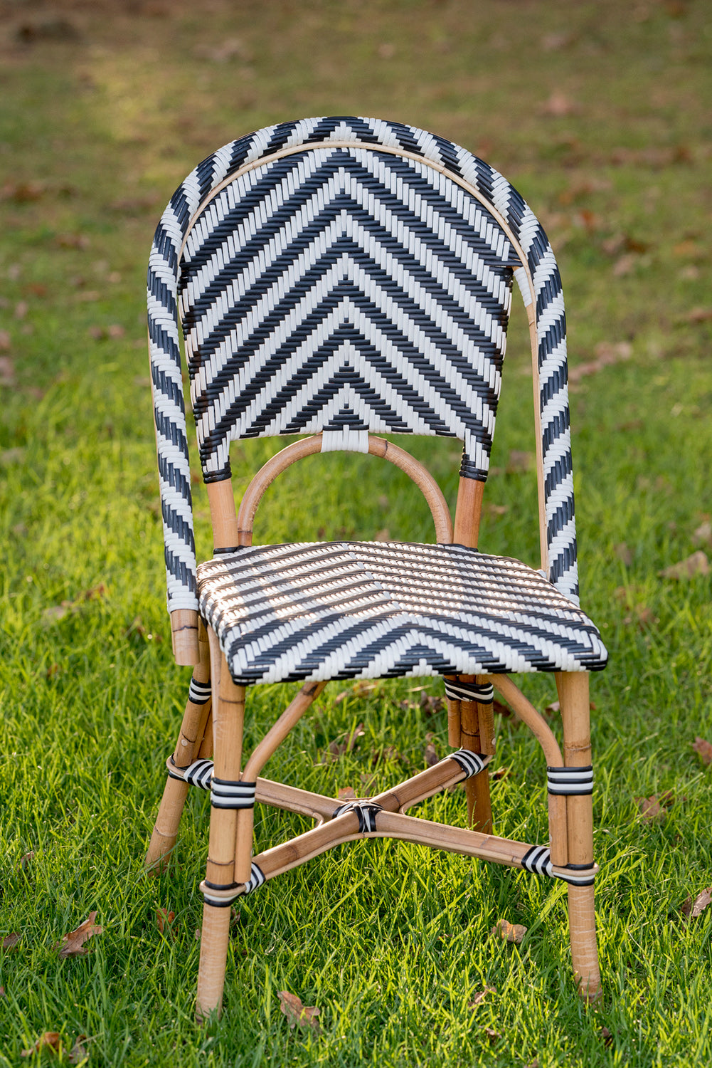 black and white french bistro chairs