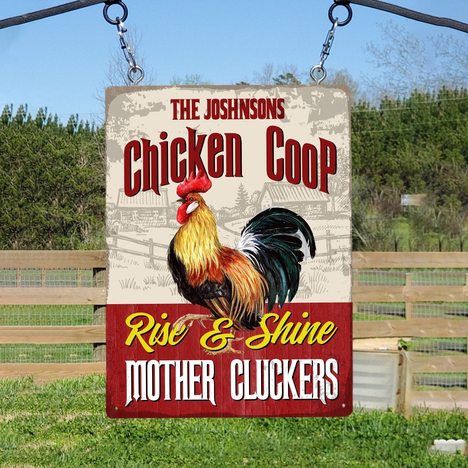 Chicken Sign Hanging Sign Wall Plaque Hen House Chicken Coop Farm Chicken Shed 
