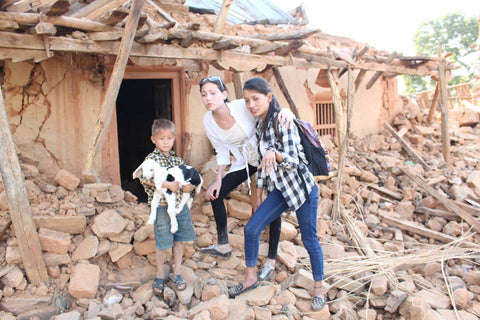 Nepal earthquake - Lotus Sky Bracelets team