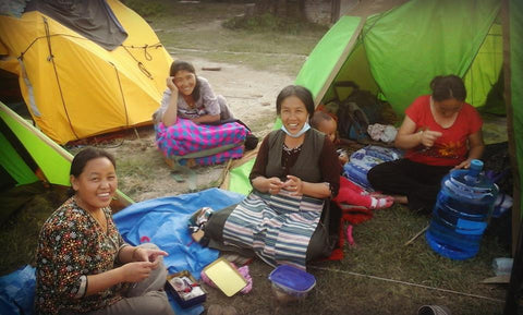 Lotus Sky women training during Nepal earthquake