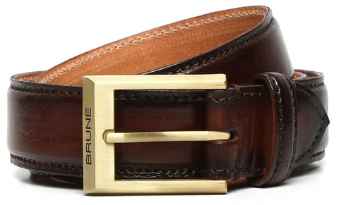 BUCKLE HAND PAINTED LEATHER FORMAL BELT FOR MEN