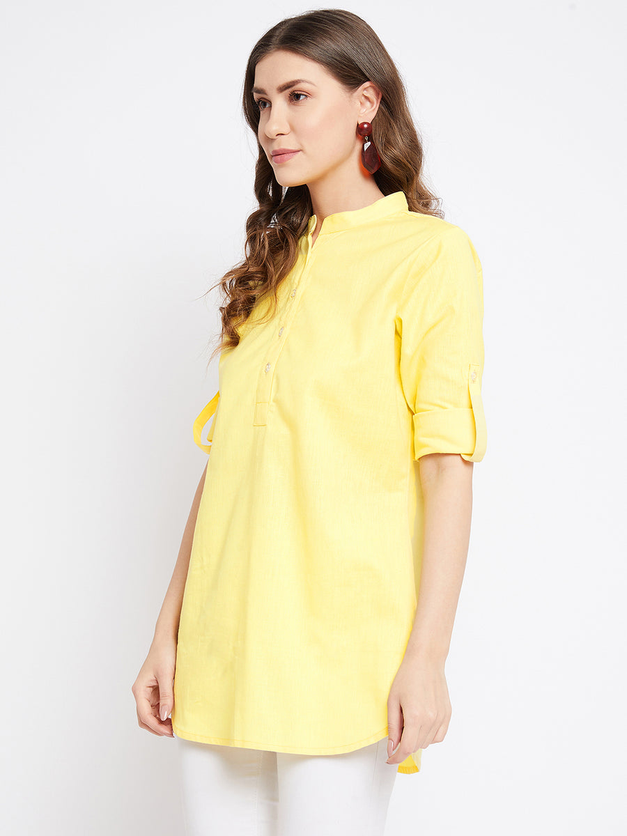 Pure Cotton Flex Yellow Tunic – BITTERLIME