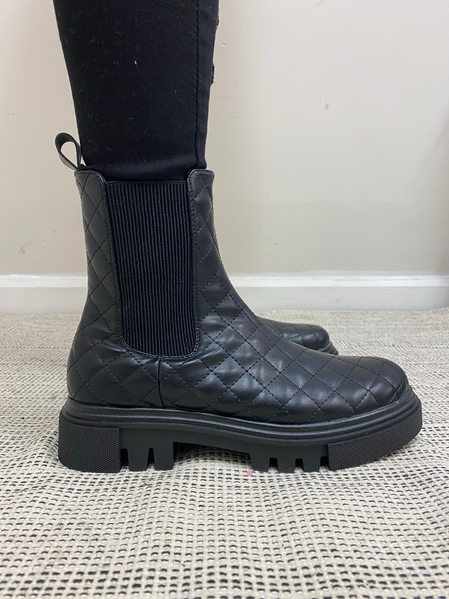 quilted ankle boots for ladies