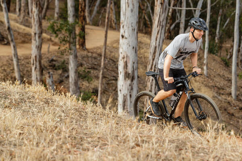 TRAIL BIKE RIDDEN IN THE WOODS