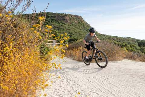 Kid riding a mountain bike