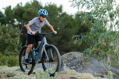 Child riding a mountain bike