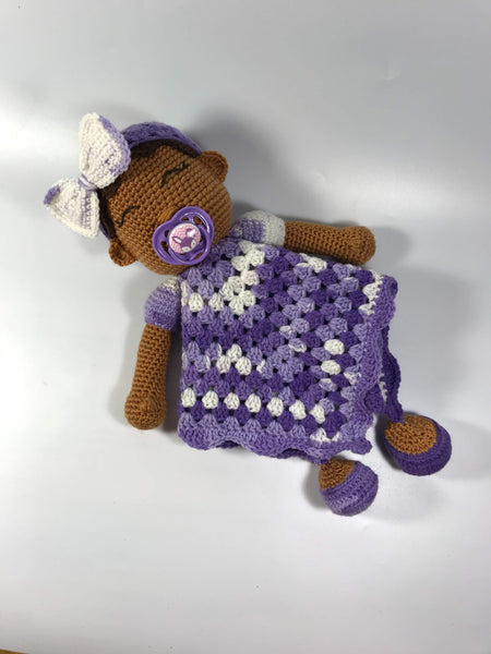 Crochet Kit - “Baby Hugs” Crochet Lovey Pattern Choose Your Yarn Colors