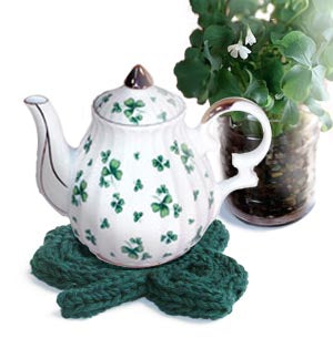 Spool Knit Shamrock Hot Pad Pattern (Knit)