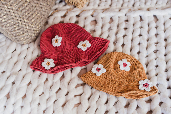Free Bucket Hat Crochet Download with Flowers