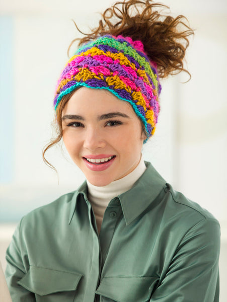 Drawstring Bun Hat (Crochet)
