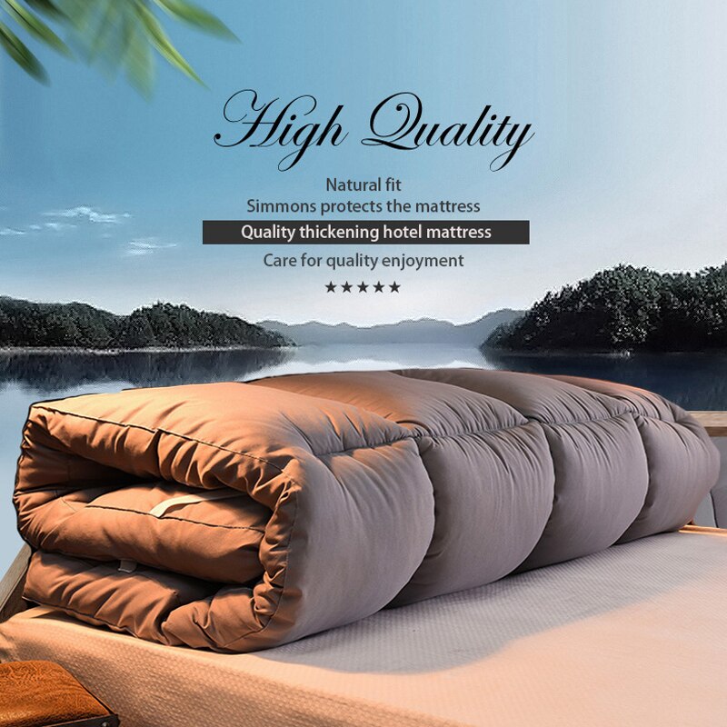 Pad Soft Mattress Classic Design Thick Warm Comfortable Bed