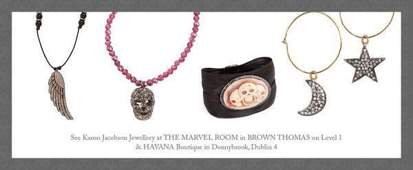 Welcome blog post showing selection of Karon Jacobson Jewellery Collection