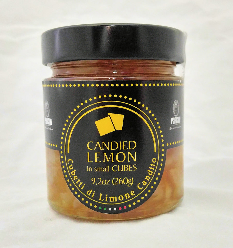 pariani candied lemon peel cubes in syrup 260 gr