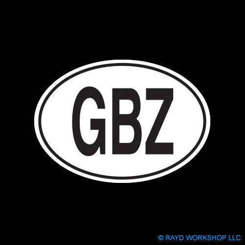 Gibraltar Oval Self Adhesive Sticker