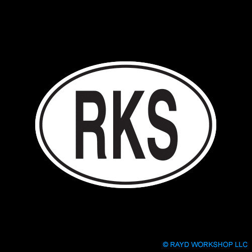 Kosovan Oval Self Adhesive Sticker