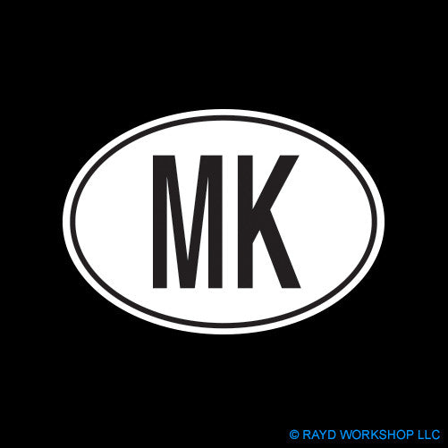 Macedonian Oval Self Adhesive Sticker