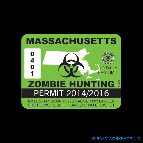 Massachusetts Zombie Hunting Permit