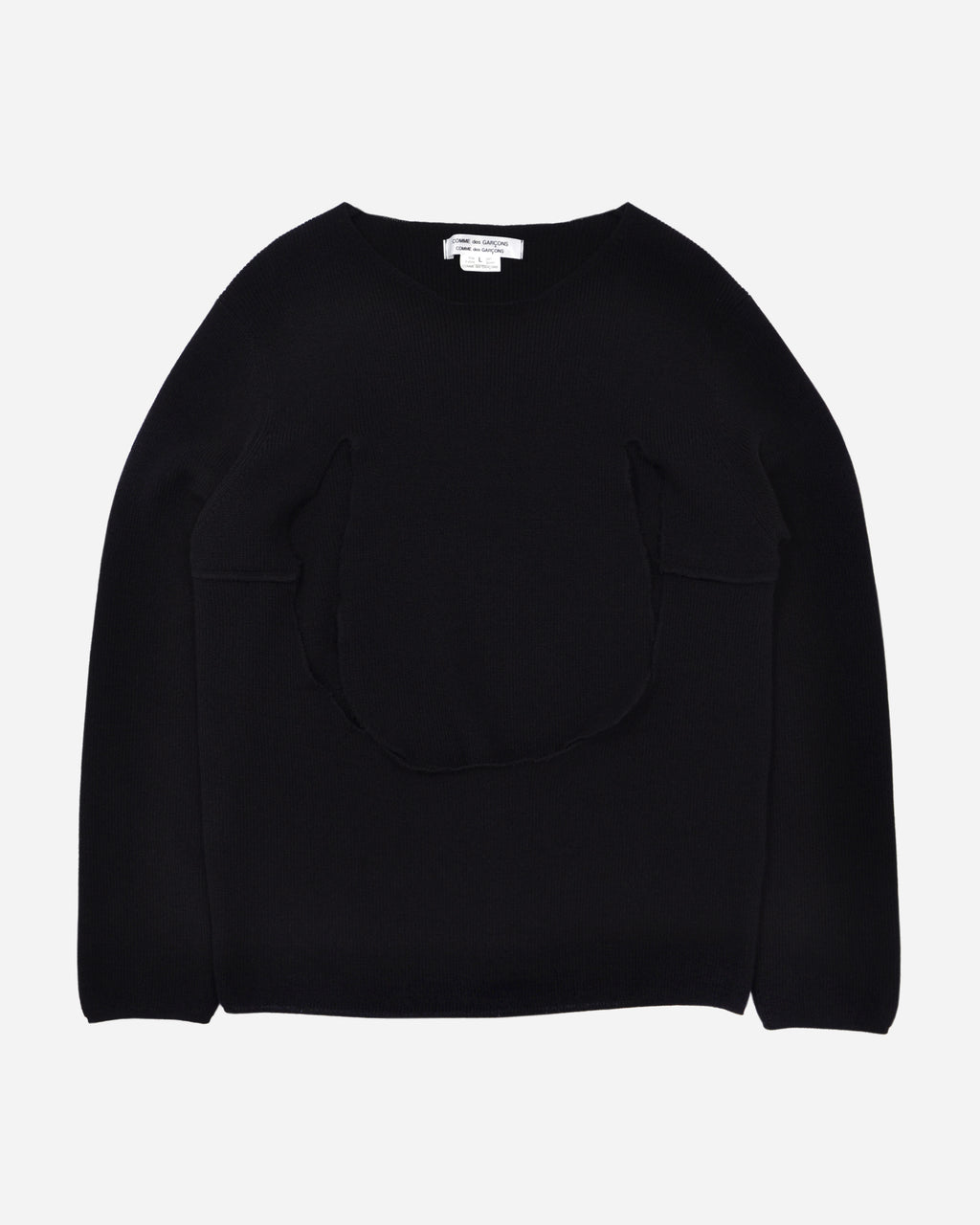 comme des garcons ss2019 black cut-out sweater – milieu